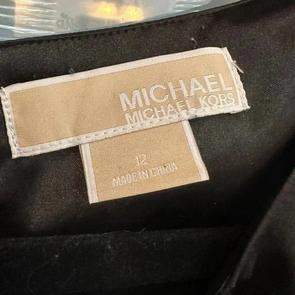 MICHAEL Michael Kors Black Classic Stretchy Short Sleeve Dress Size 12 Large L - Picture 7 of 10